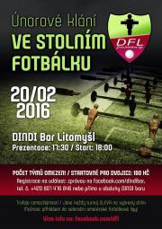 Únorové klání ve stolním fotbalku v Dindi Baru - Litomyšl